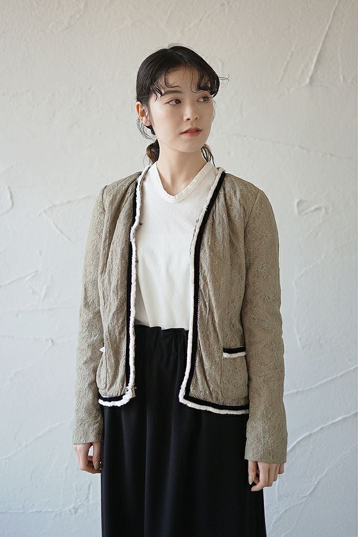qiri キリ flower quilt jacquard ジャケット(25SS) | T.T. GARRET qiri キリ flower quilt jacquard ジャケット(25SS) | T.T. GARRET