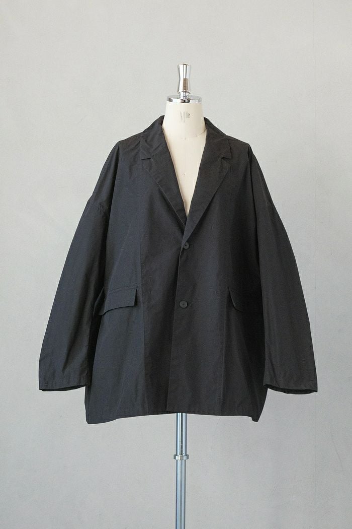 FIR MUM リネン＆コットン・ピンチェック ブルゾンシャツ XS FIRMUM フィルマム リネン&コットンピンチェック ブルゾンシャツ(25SS