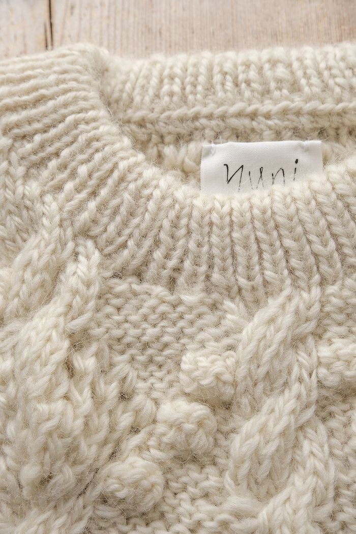 yuni ユニ ネパールハンドニット オーバーサイズプルオーバー(23AW