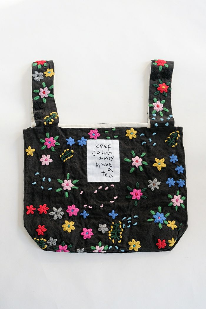 pot and tea ポットアンドティー 毛糸刺繍バッグ(basic) | T.T. GARRET