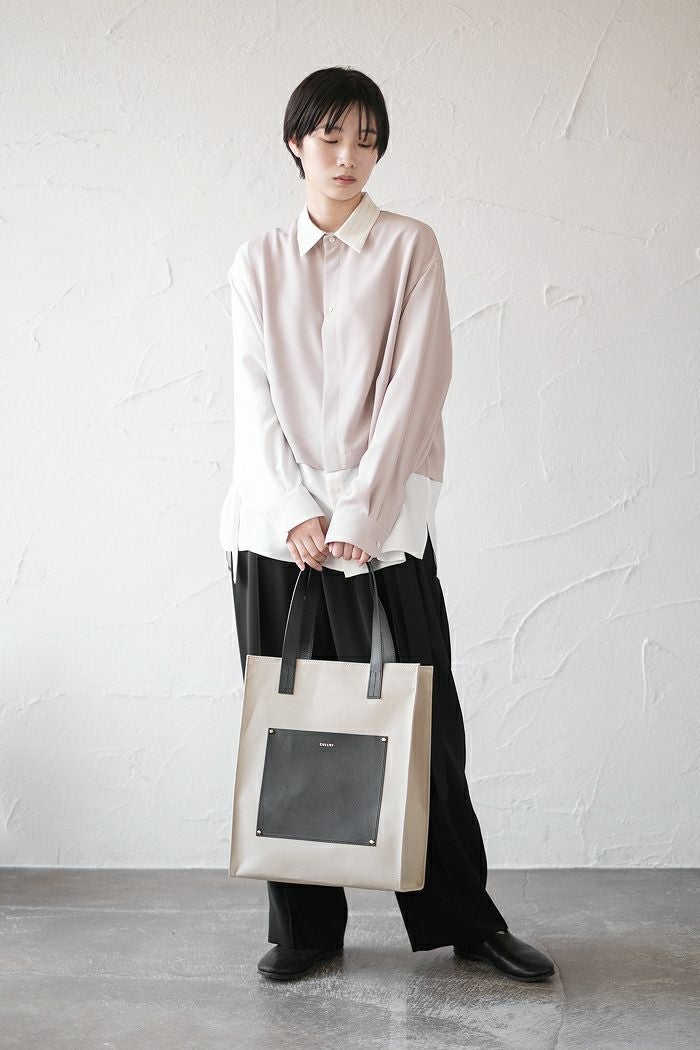 CULLNI クルニ Leather Pocket Canvas Tote(basic) | T.T. GARRET