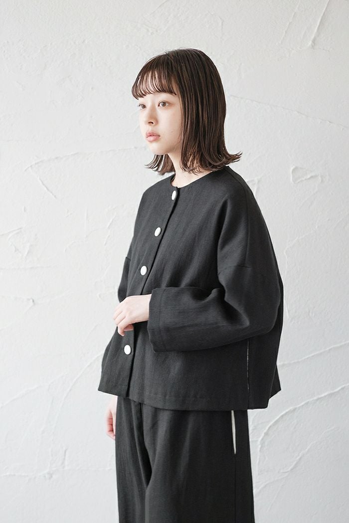 美品✨2023 ebure ボタニカルリネンドロップショルダージャケット ebure/エブール｜新作入荷！ シーズンムード漂う“ボタニカルリネン