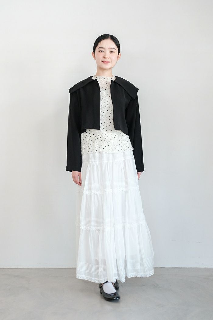 bulle de savon ビュルデサボン ダブルクロスBig collarブルゾン(AW