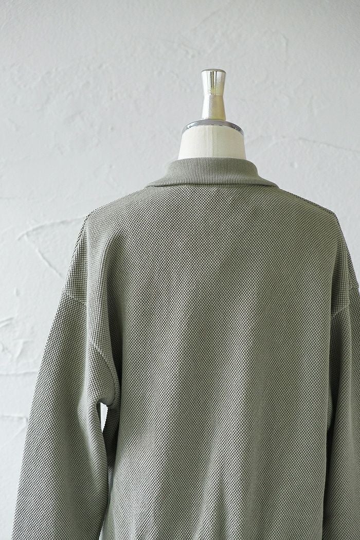 crepuscule クレプスキュール Moss stitch Half Zip Polo (AW) | T.T.