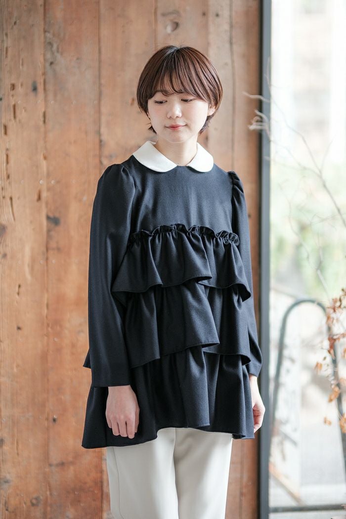 SONO ソーノ　チビフリルチュニック Sono（ソーノ） ブラウス シャツ 「SONO/ソーノ」ちびフリルブラウス