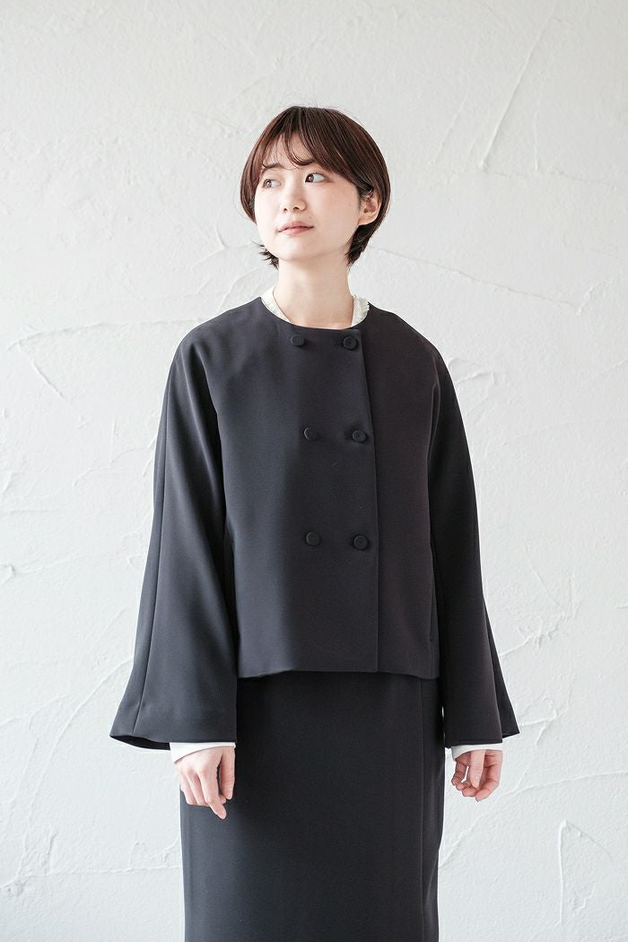 新品SONO NAVY MumMumダブルクロス レディ ジャケットサイズ1 SONO NAVY ソーノネイビー MumMumダブルクロスレディジャケット(basic