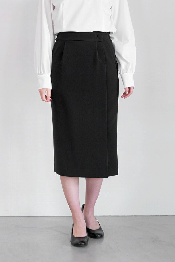 SONO NAVY ソーノネイビー 防しわダブルクロス バックフリルロングジレ