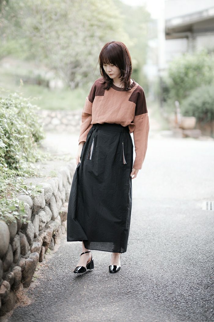 MAUVAISES HERBES モヴェズエルヴ C/L ロングスカート(23SS) | T.T. GARRET