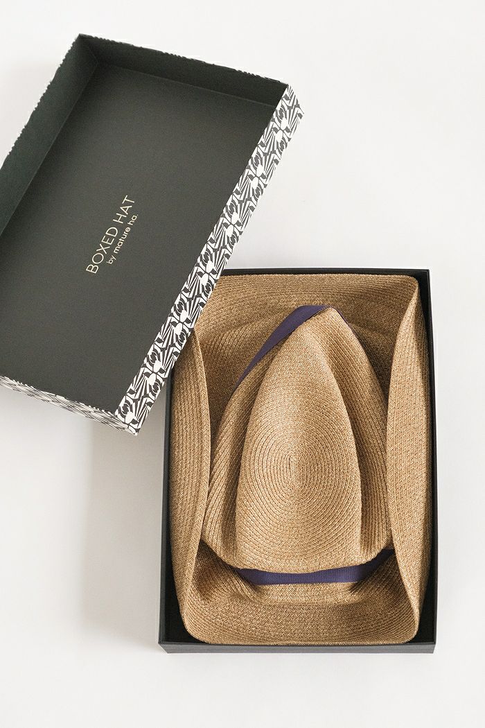 mature ha. マチュアーハ boxed hat 11cm brim - paper abaca(SS