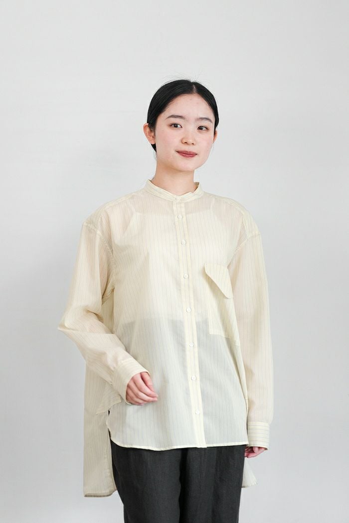美品 Porter des boutons エンブロイダリータックカラーブラウス 2024 Spring Summer Collection