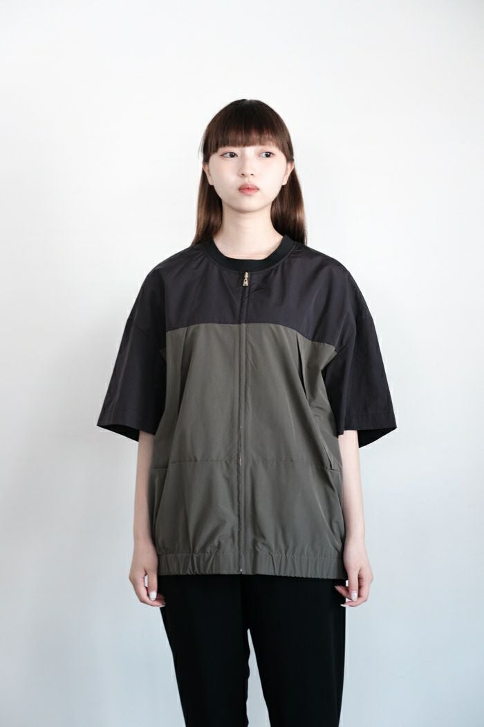 crepuscule クレプスキュール Moss stitch Half Zip Polo (AW) | T.T.