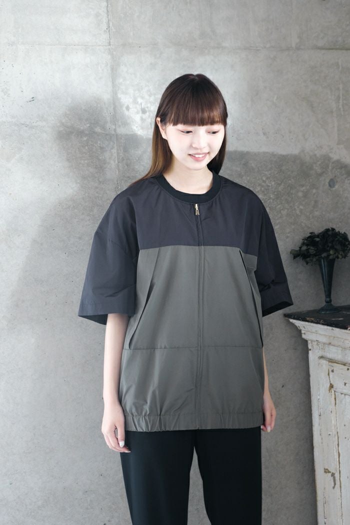 CULLNI クルニ High Count Poplin Bi Color Pullover(SS) | T.T. GARRET