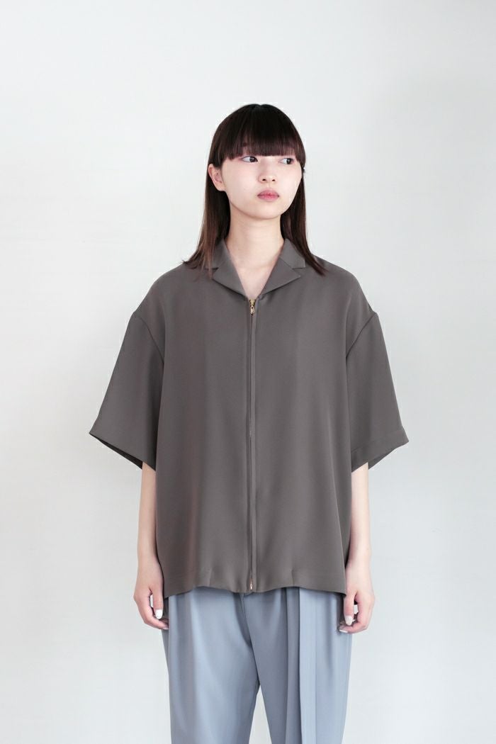 トップス CULLNI Double Satin Bio Color Zip Shirt CULLNI クルニ Double Satin Bio Color Zip Shirt(24AW) | T.T. GARRET