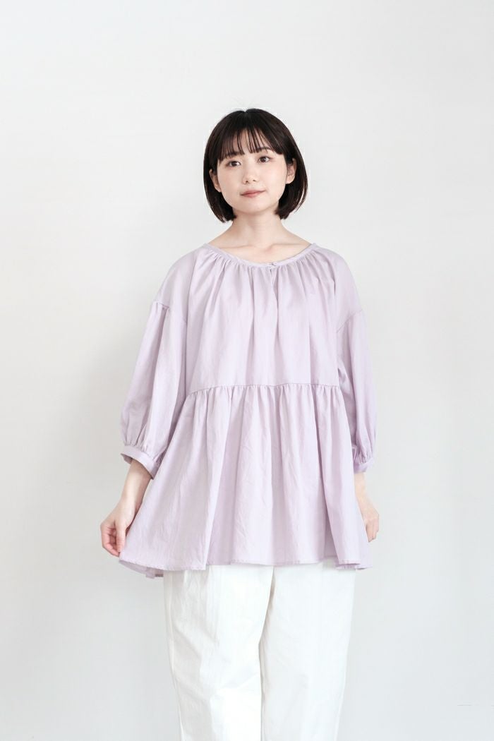 GASA* ガサ 菩提樹の葉脈 レースワイドブラウス(24AW) | T.T. GARRET