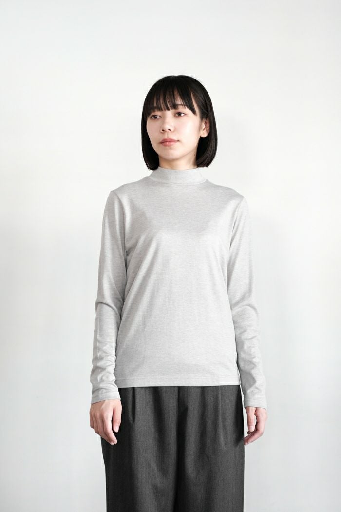nooy ヌーイ★コットンシルク20G天竺リラックスハイネックTee(24AW) nooy ヌーイ コットンシルク20G天竺リラックスハイネックTee(24AW