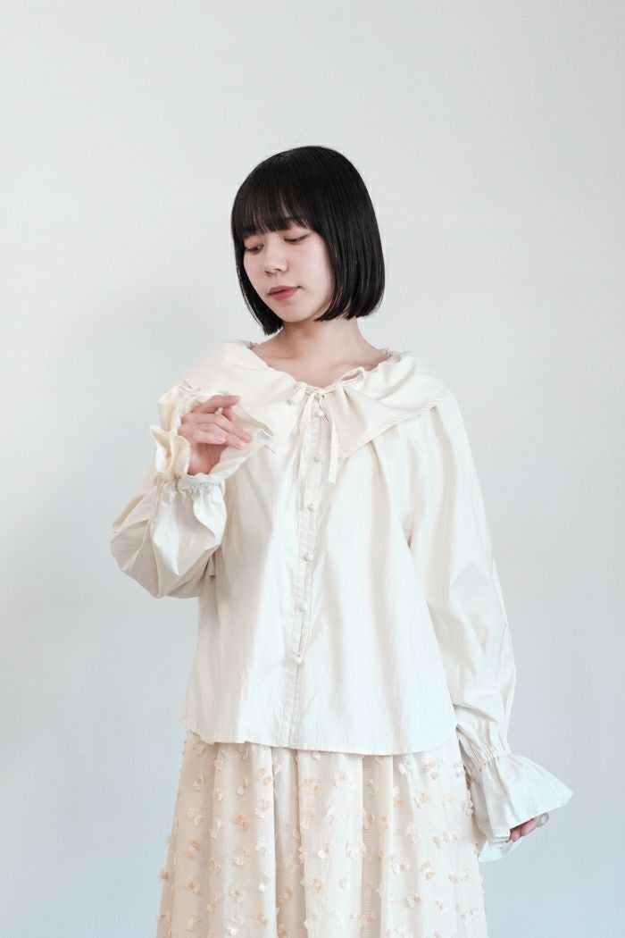 ROBE de PEAU ローブデポー 裾レース オーバーラップスカート(26SS