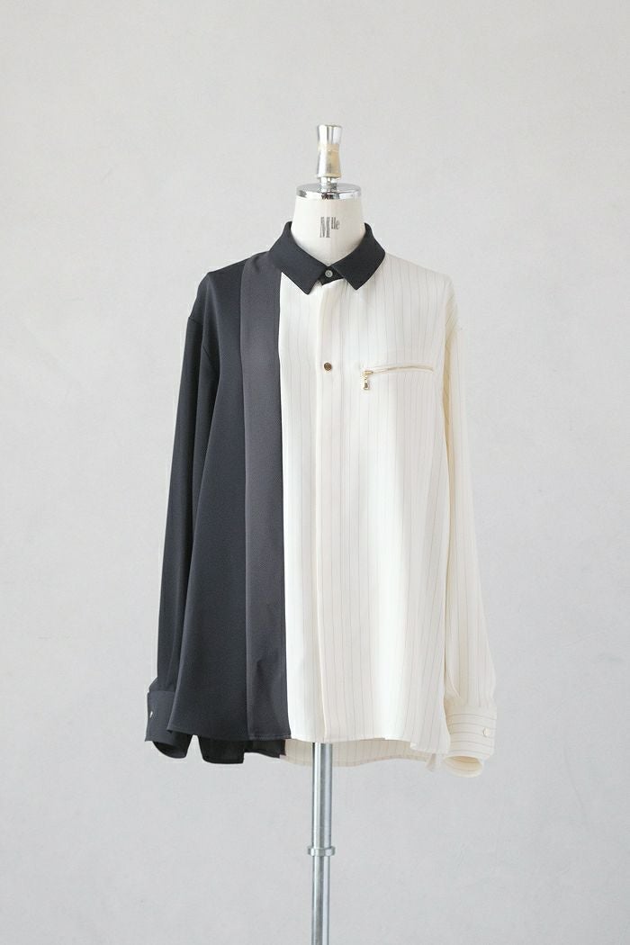 CULLNI クルニ Double Satin Bio Color Zip Shirt(24AW) | T.T. GARRET