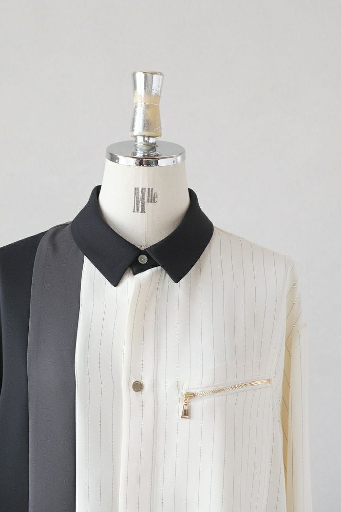 CULLNI クルニ Double Satin Bio Color Zip Shirt(24AW) | T.T. GARRET