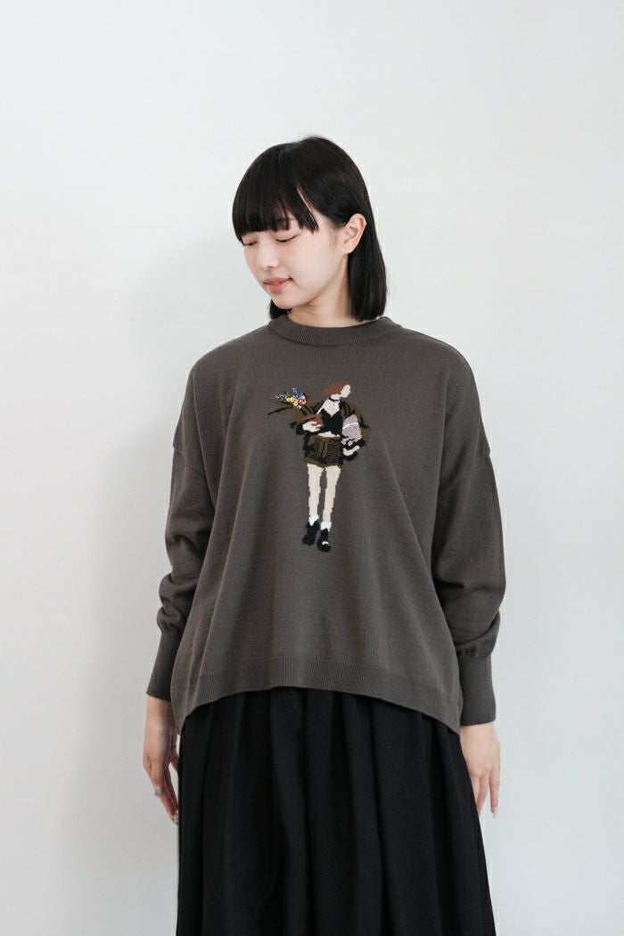 bedsidedrama ベッドサイドドラマ M Flower Wide Knit Sweater (24AW