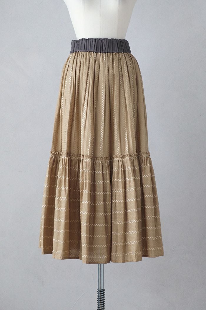 maison de soil リーズのフレアスカート2025AW maison de soil メゾン ド ソイル 100s KHADI (100s×150s) RANDOM