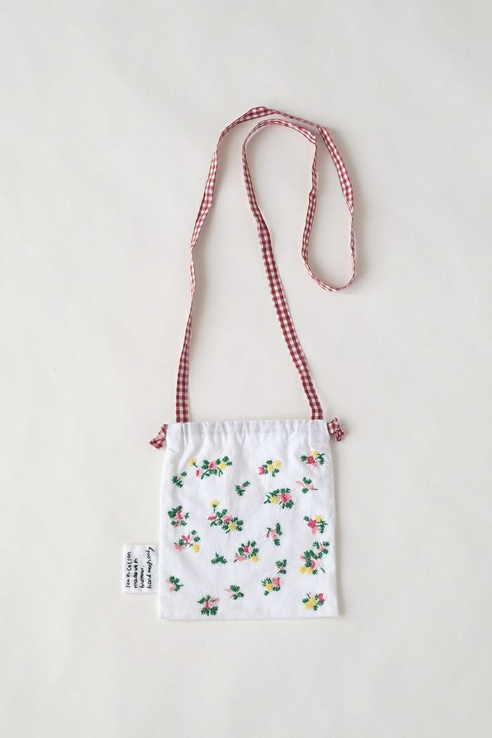 もえのはは様　ぽってりバック小　ドット　刺繍 手刺繍トートバッグ