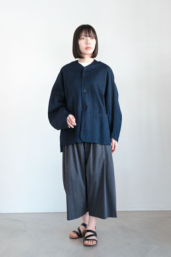 FIRMUM フレンチツィルリップルカーブビッグスリーブカーディガン(25SS) FIRMUM フィルマム フレンチツィルリップルカーブビッグスリーブ