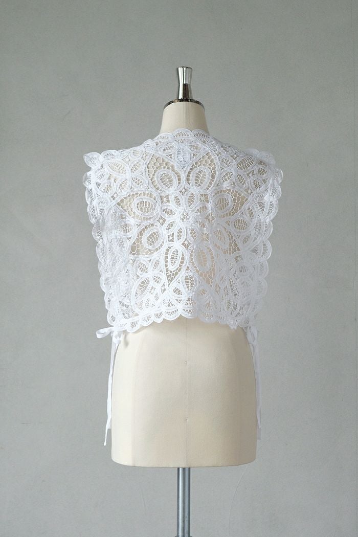 1点もの★Heriter パテンハンカチーフ レース ジレ エリテ Heriter エリテ batten parts gilet(25SS) | T.T. GARRET