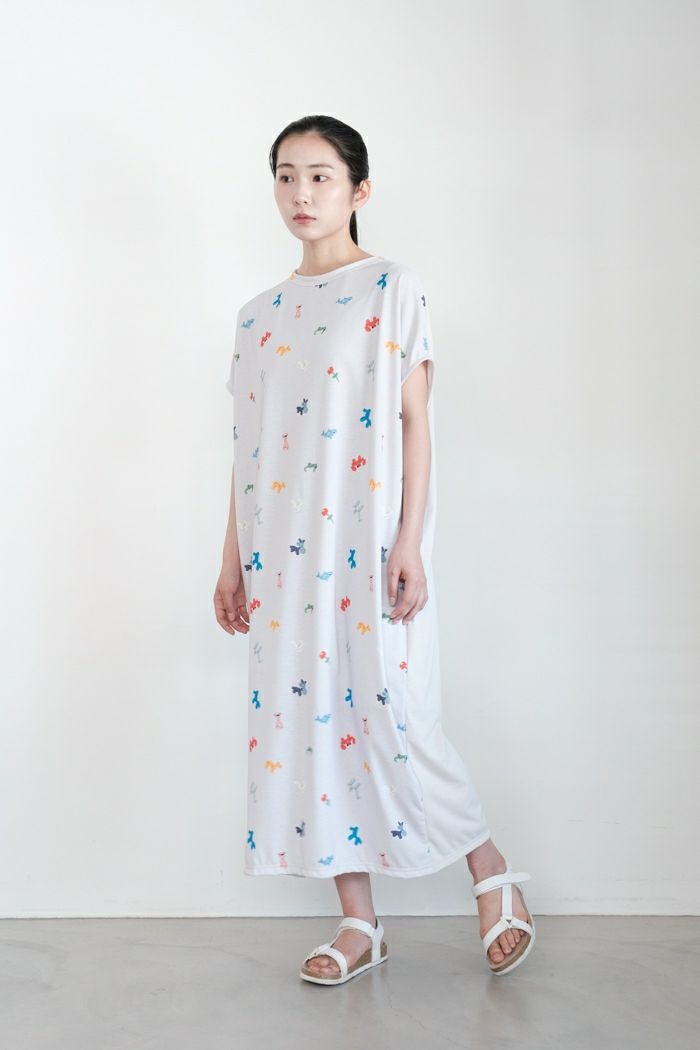 qiri キリ 追憶の花 jacquard frill ワンピース(25SS) | T.T. GARRET
