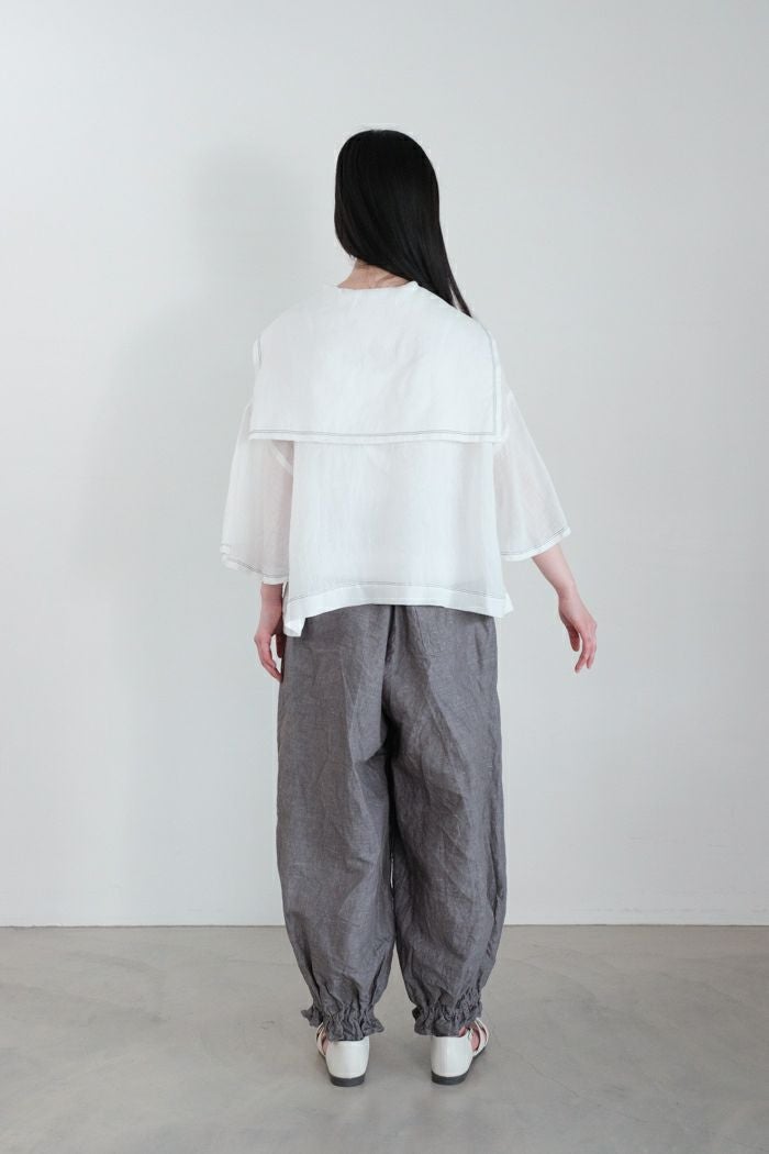 ROBE de PEAU ローブデポー グランドセーラーカラー ブラウス(25SS