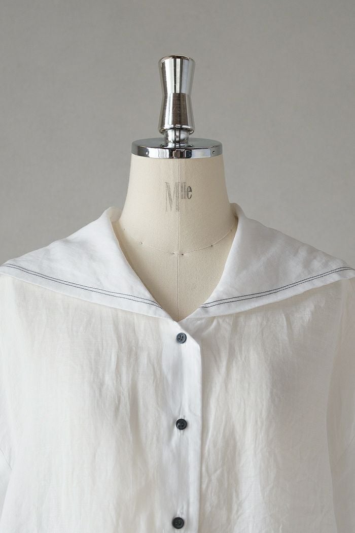 ROBE de PEAU ローブデポー グランドセーラーカラー ブラウス(25SS