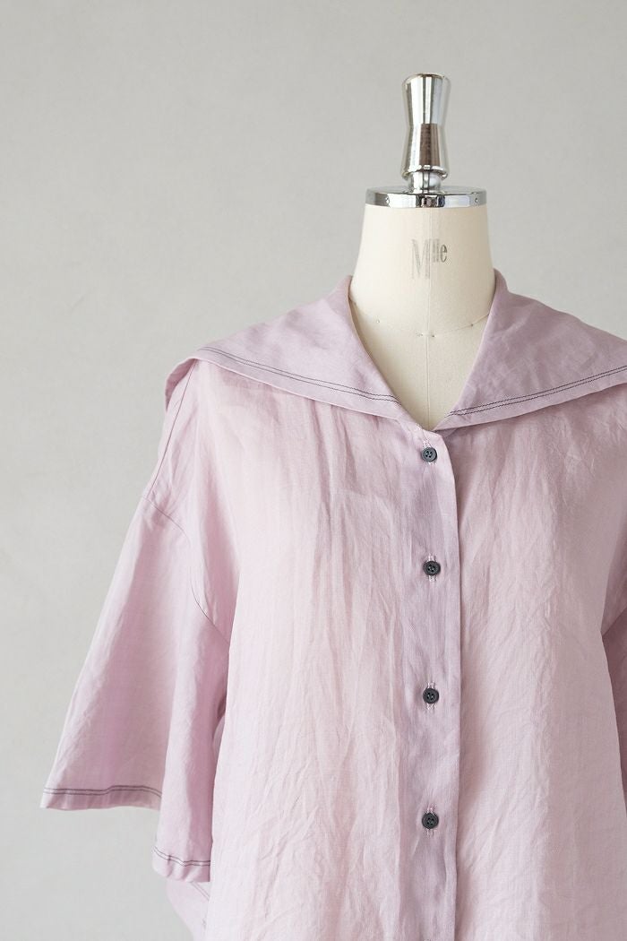 新品タグ付き ROBE de PEAU ローブデポーセーラーカラーブラウス ROBE de PEAU ローブデポー グランドセーラーカラー ブラウス(25SS