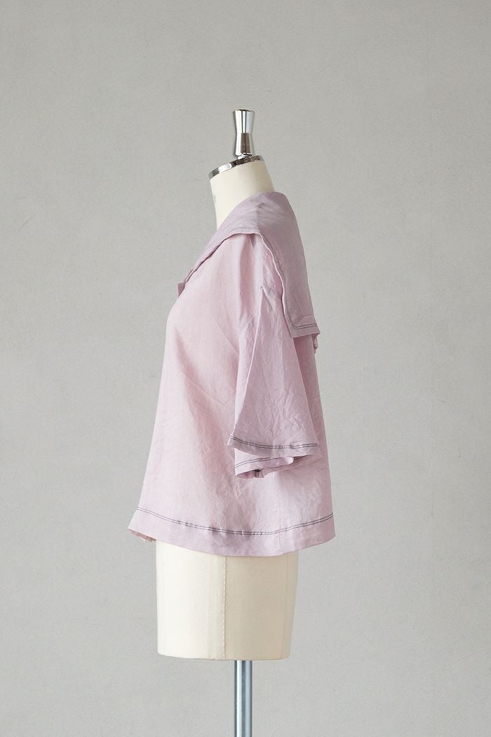 ROBE de PEAU ローブデポー グランドセーラーカラー ブラウス(25SS