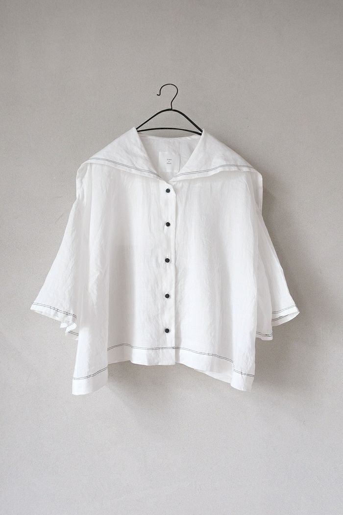 新品タグ付き ROBE de PEAU ローブデポーセーラーカラーブラウス ROBE de PEAU ローブデポー グランドセーラーカラー ブラウス(25SS