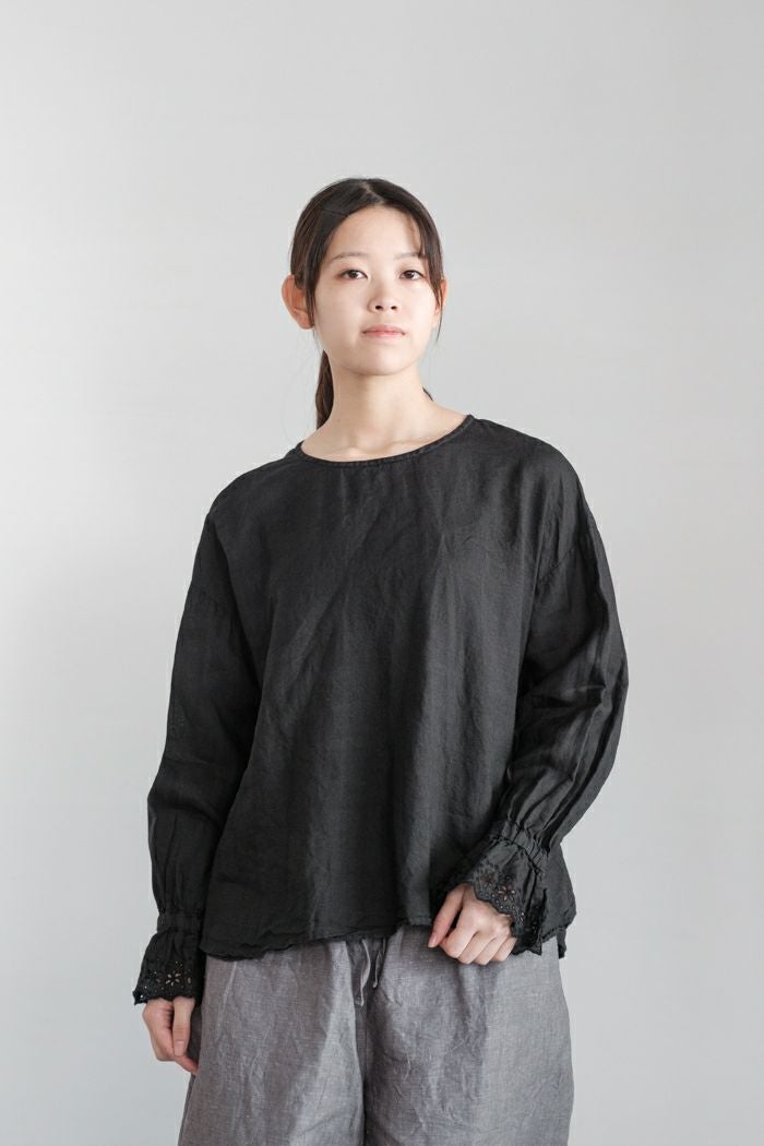 Gauze# ガーゼ アンティーク レーススリーブアトリエ ブラウス(25SS
