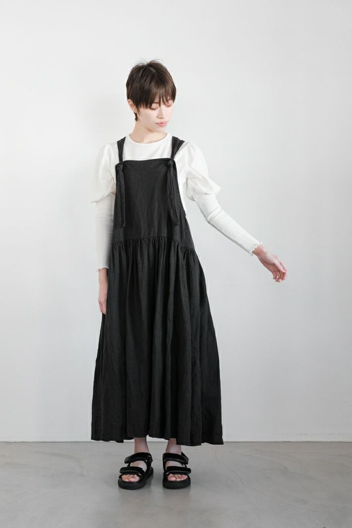 Gauze# ガーゼ ナチュラルドライリネン スイッチングジャンパー