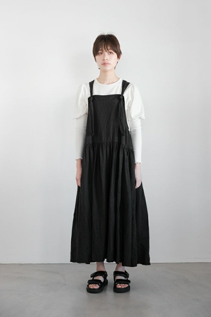 Gauze# ガーゼ ナチュラルドライ リネン スイッチングジャンパー