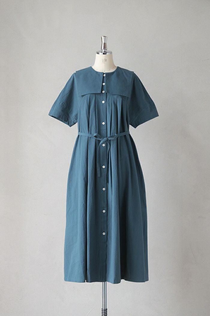 MAGALI マガリ 天日干しコットン・スクエアカラー・ワンピース(25SS
