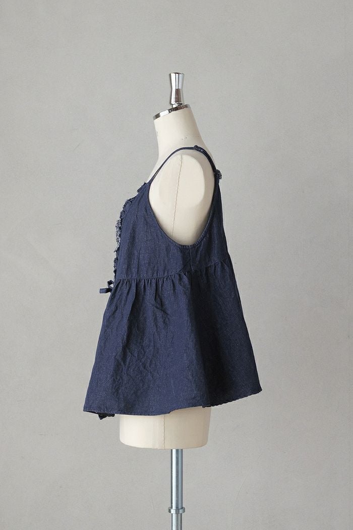 Gauze# ガーゼ ライトデニム カシュクールキャミソール(25SS) | T.T.