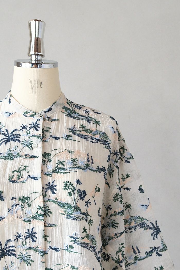 yuni ユニ Island embroidely ショートシャツ(25SS) | T.T. GARRET