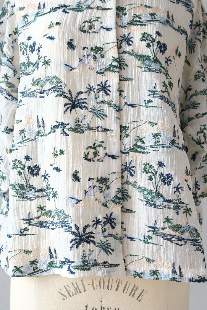 yuni ユニ Island embroidely ショートシャツ(25SS) | T.T. GARRET