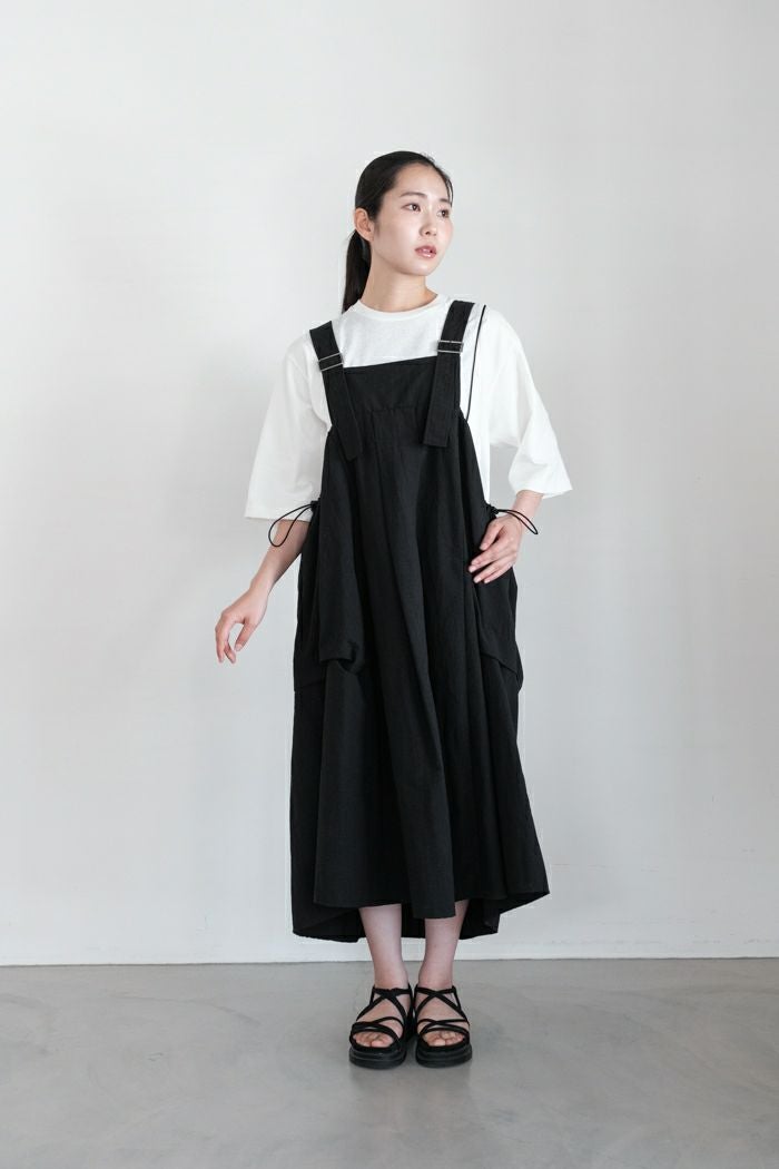 【極美品✨】 nunuforme／ドローストリング ジャンパースカート 茶 nunuforme ヌヌフォルム ドローストリングジャンスカ(25SS) | T.T. GARRET