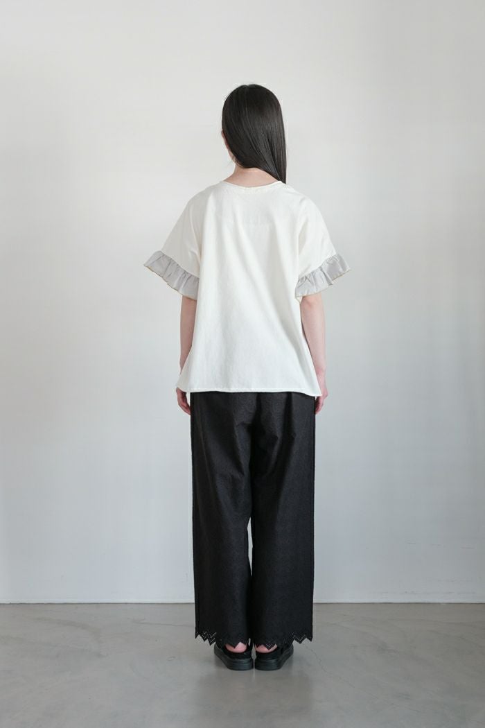 yuni ユニ 単色スカラップ刺繍イージーパンツ(25SS) | T.T. GARRET