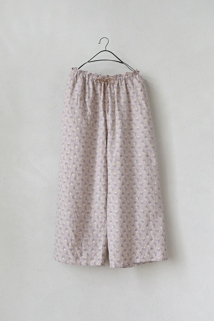 qiri キリ 追憶の花 jacquard ギャザーパンツ(25SS) | T.T. GARRET