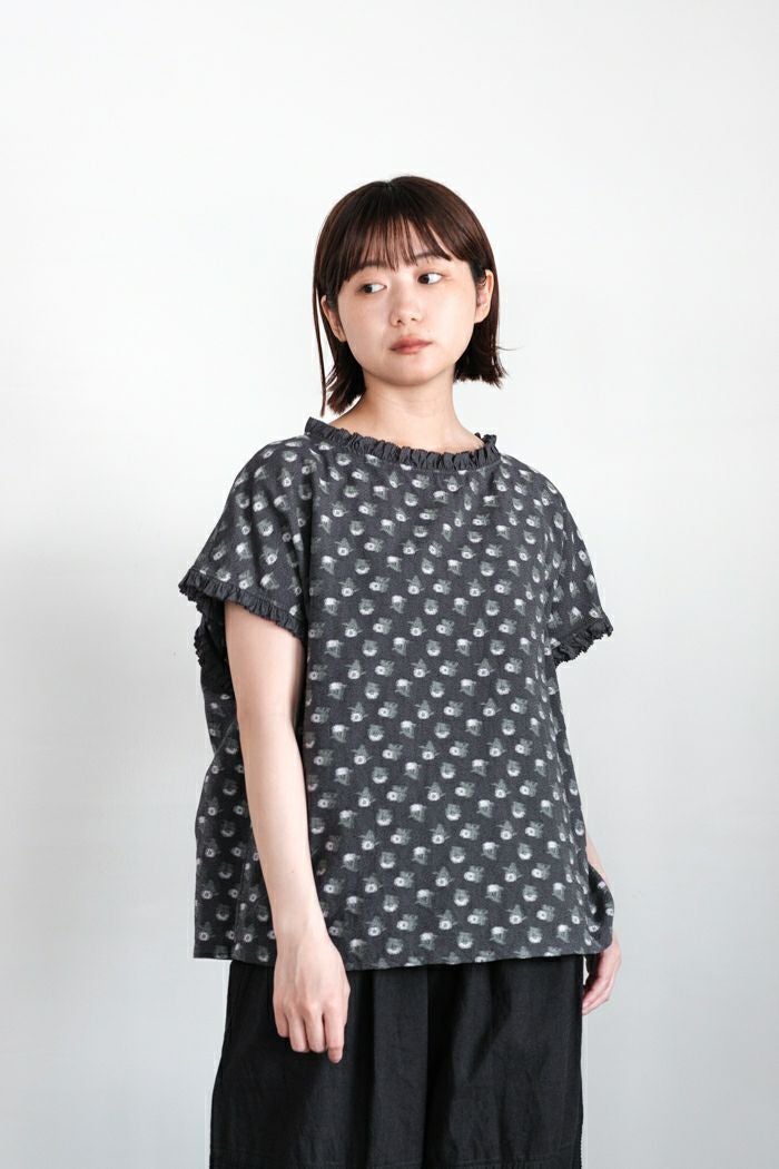 qiri キリ 追憶の花 jacquard frill ブラウス(25SS) | T.T. GARRET