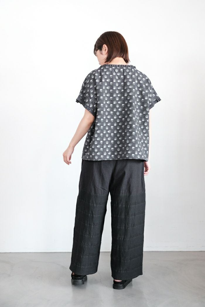 qiri キリ pintuck jacquard ギャザーパンツ(25SS) | T.T. GARRET
