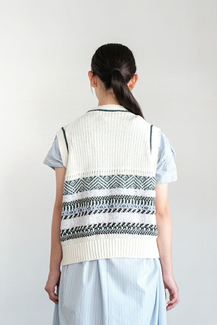 ASEEDONCLOUD アシードンクラウド family traditions knit vest(25SS