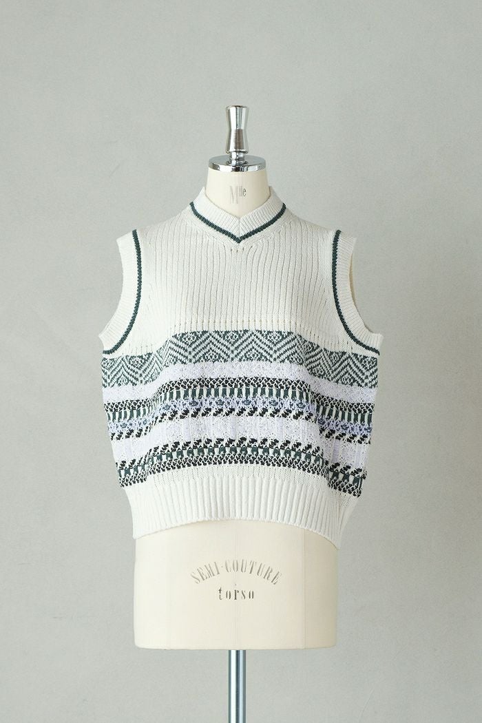 ASEEDONCLOUD アシードンクラウド family traditions knit vest(25SS