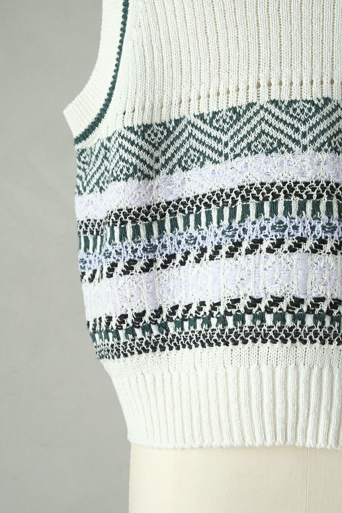 ASEEDONCLOUD アシードンクラウド family traditions knit vest(25SS