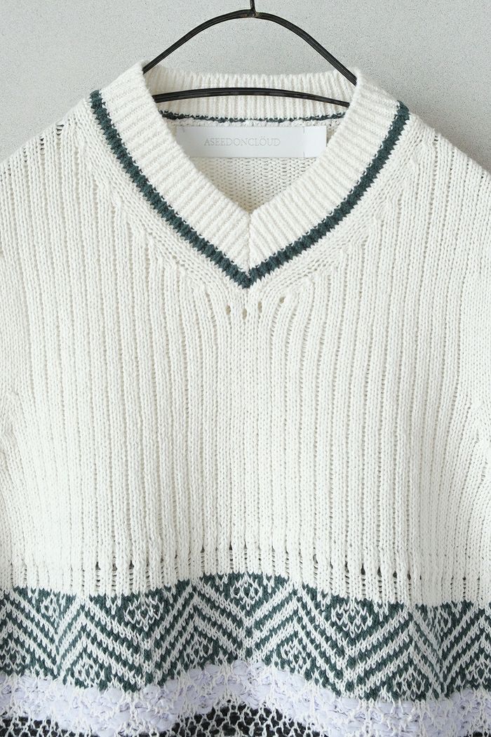 ASEEDONCLOUD アシードンクラウド family traditions knit vest(25SS