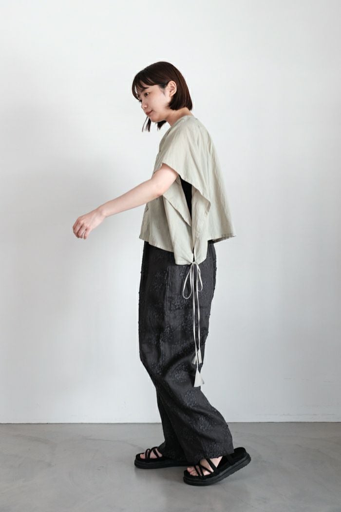 Porter des boutons ポルテデブトン Lilasエンブロイダリーブラウス